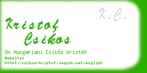 kristof csikos business card