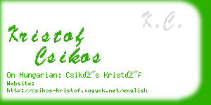 kristof csikos business card